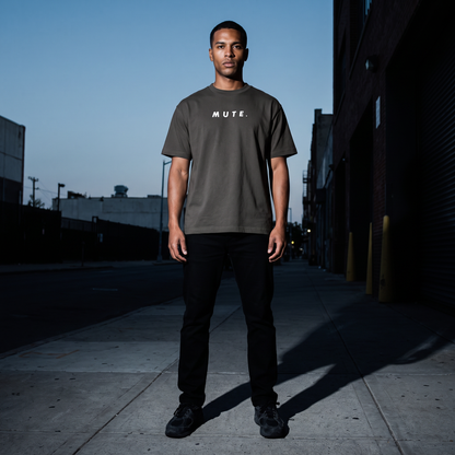 M U T E. Signature Chest Tee