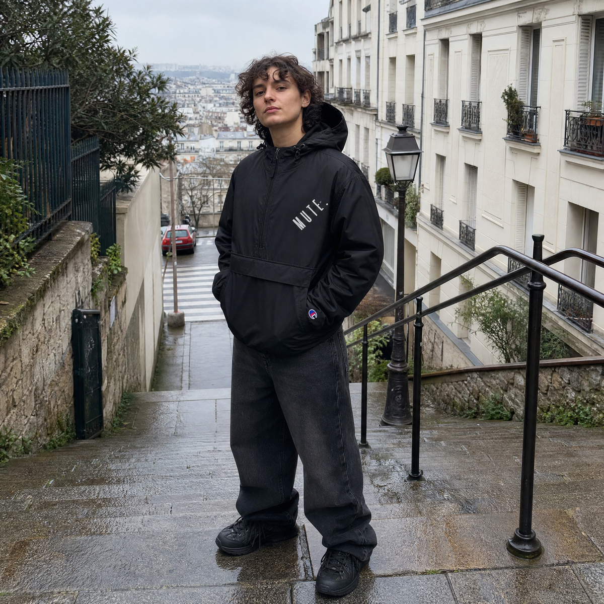 M U T E . Diagonal Lapel Technical Jacket